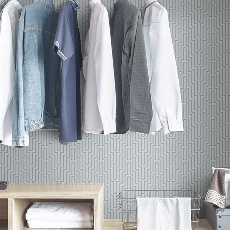 Scott Living Sky Blue Crystalline Self Adhesive Wallpaper