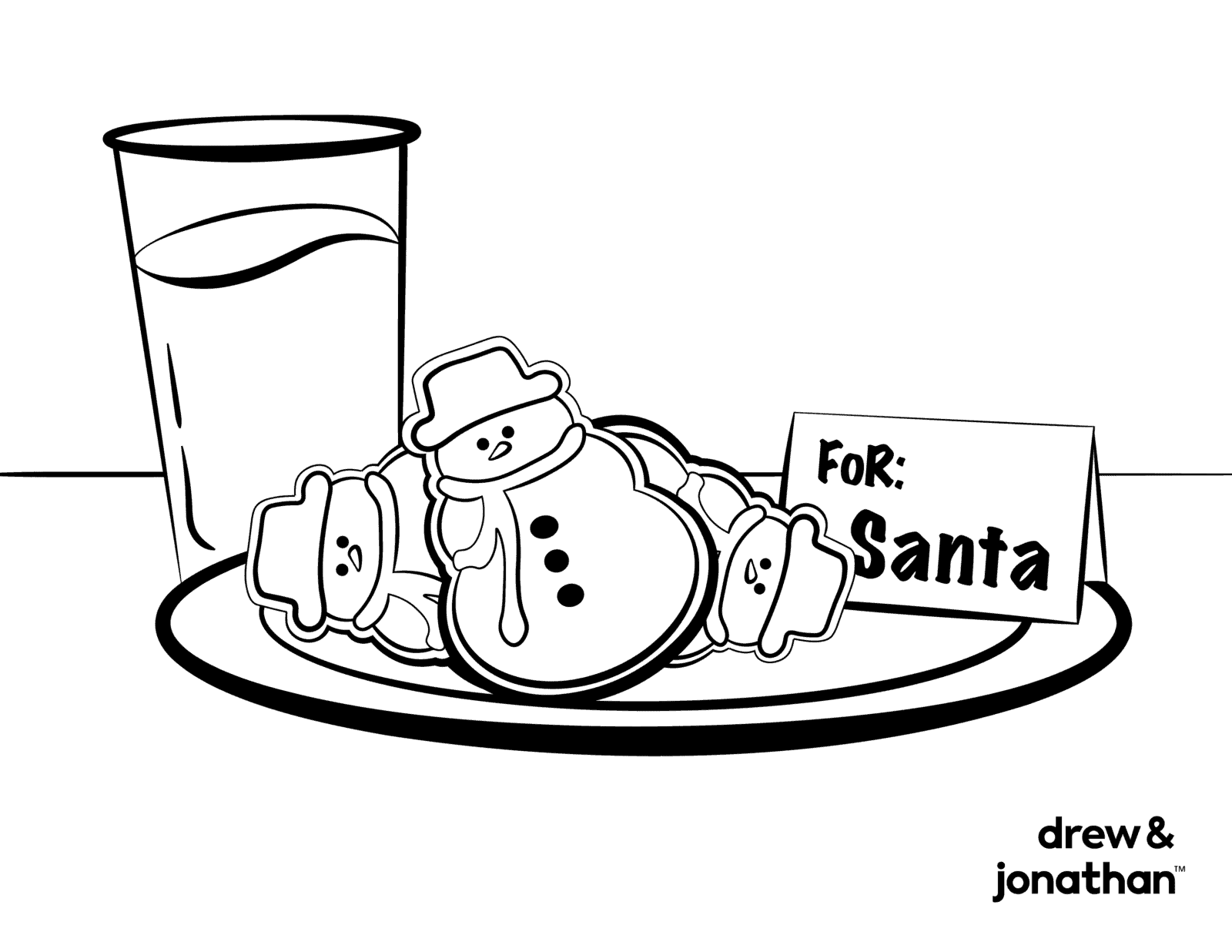 santa coloring page