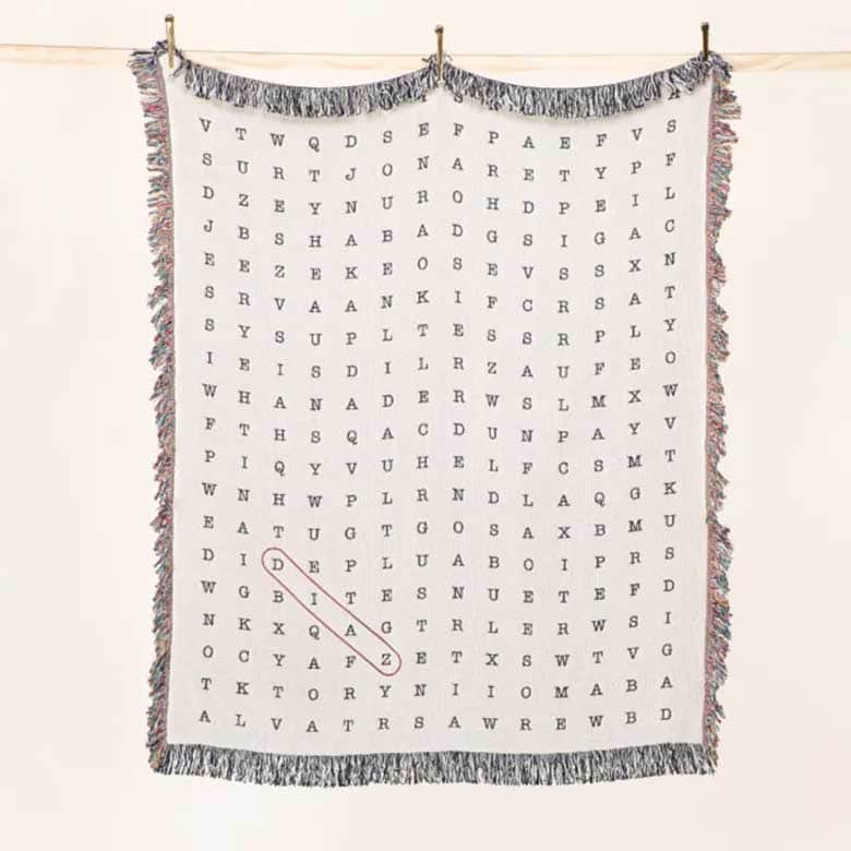 word search blanket