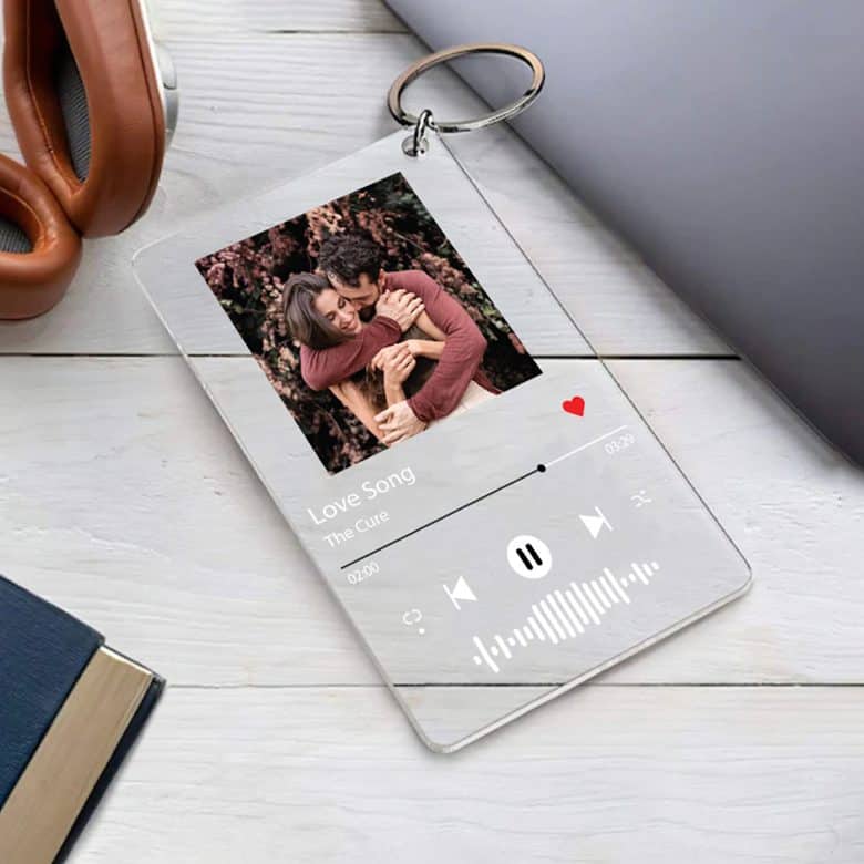 Spotify custom song keychain