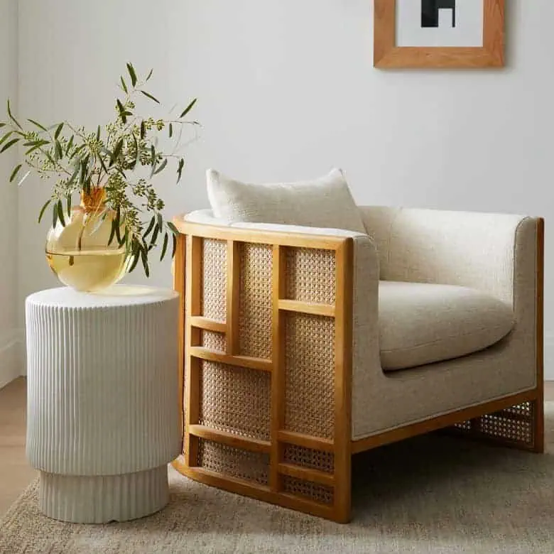 fluted side table from west elm