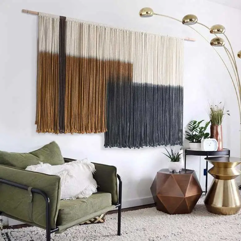Macrame Wall Hanging Large Dip Dye Tapestry