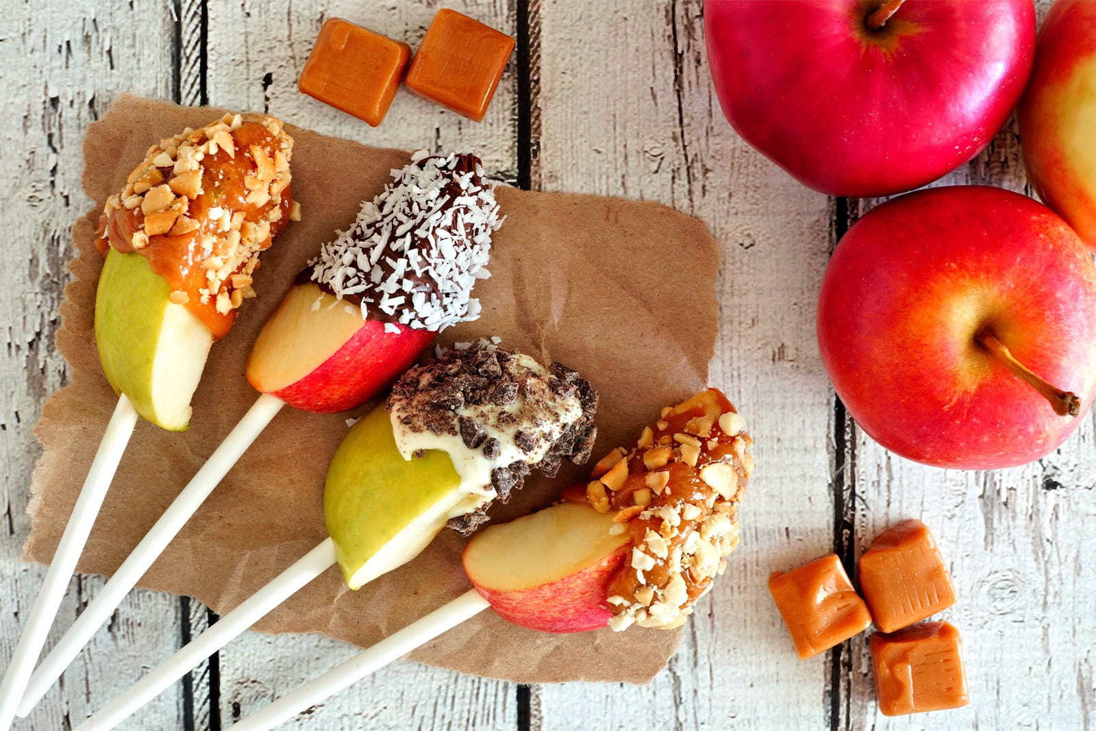 apple treats and assorted candy apples