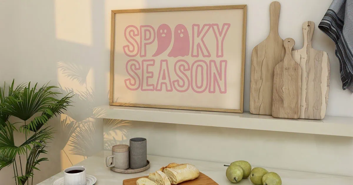 pink halloween decor
