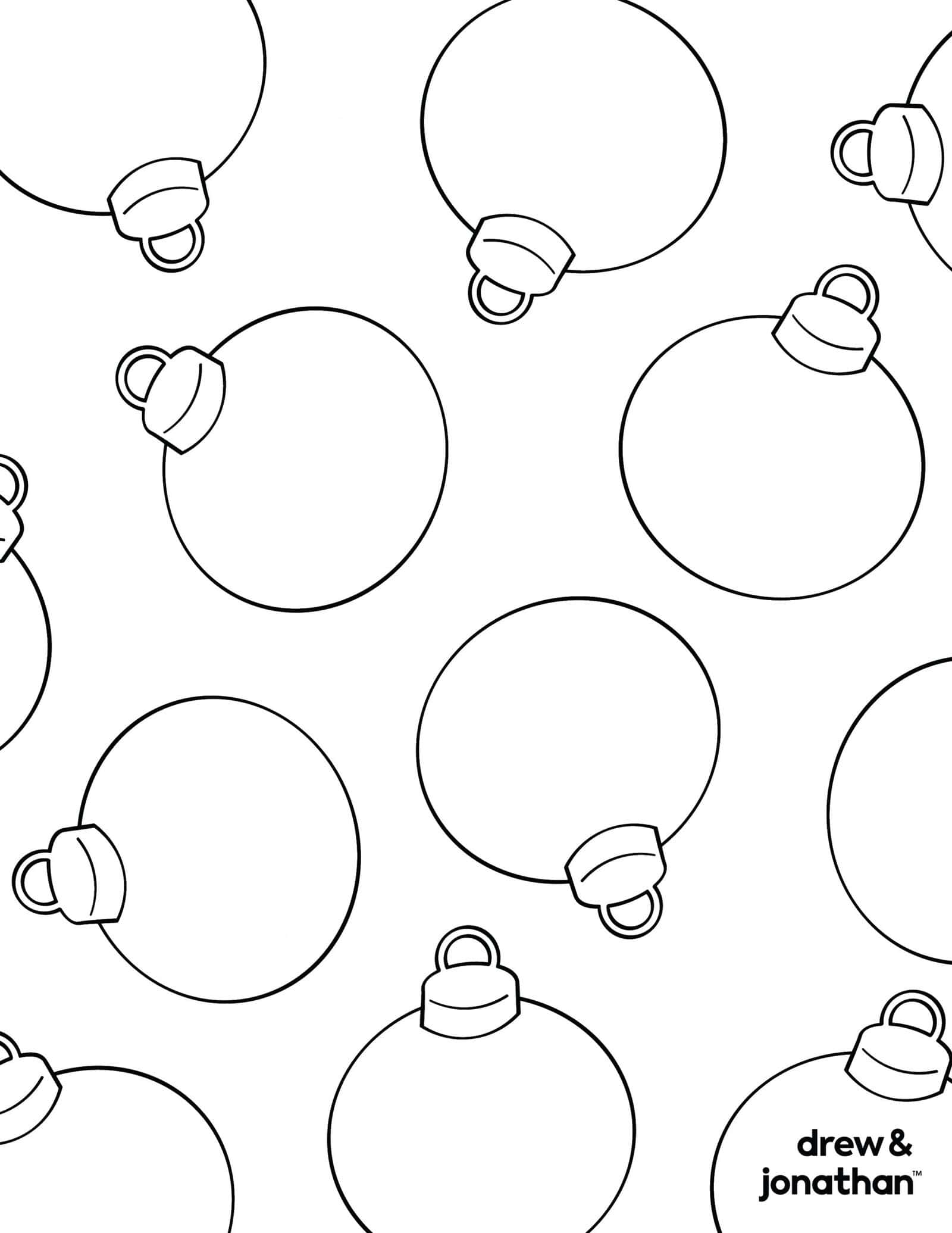 free printable ornaments coloring page