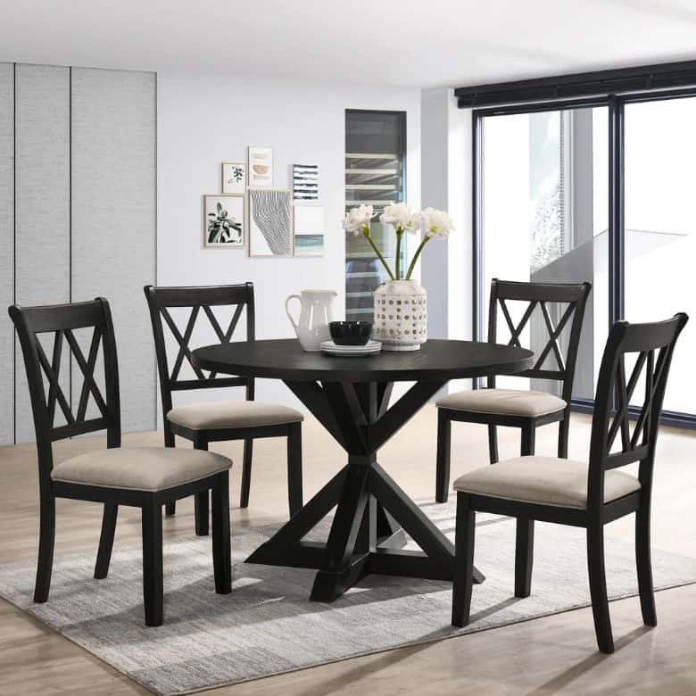 round black dining table