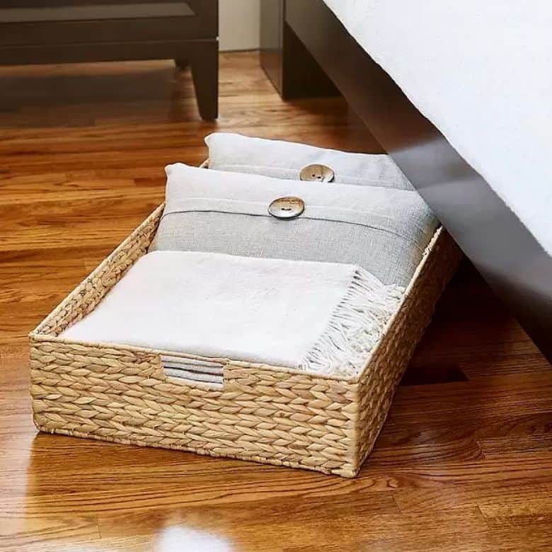woven underbed storage bin