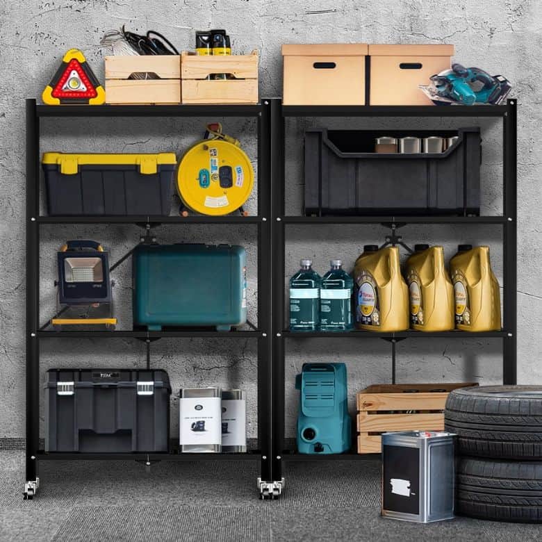 4-tier metal garage shelving unit