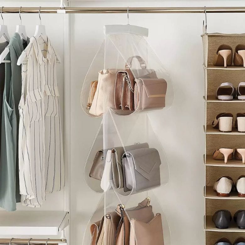 clear hanging purse organizer