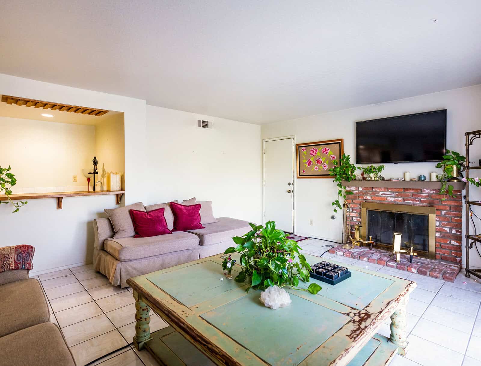 The living room prior to renovations.