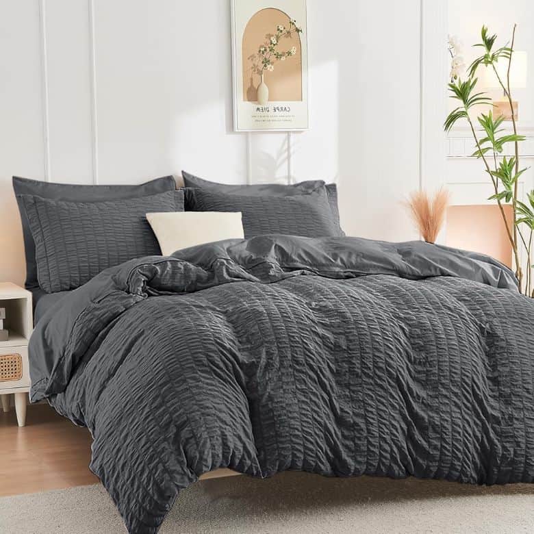 charcoal gray duvet cover