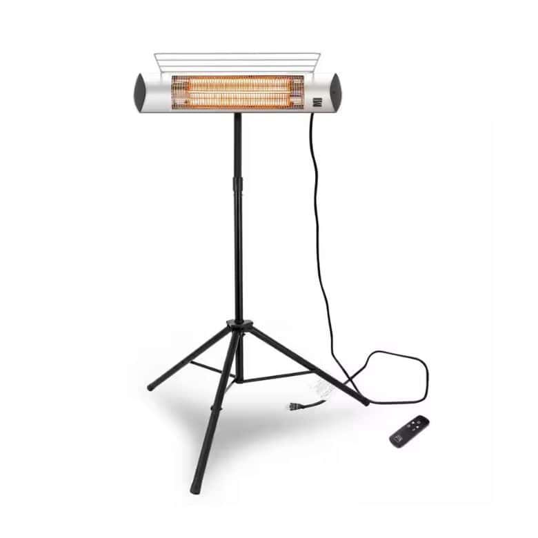 Infrared Electric Patio Heater with Tripod and Remote