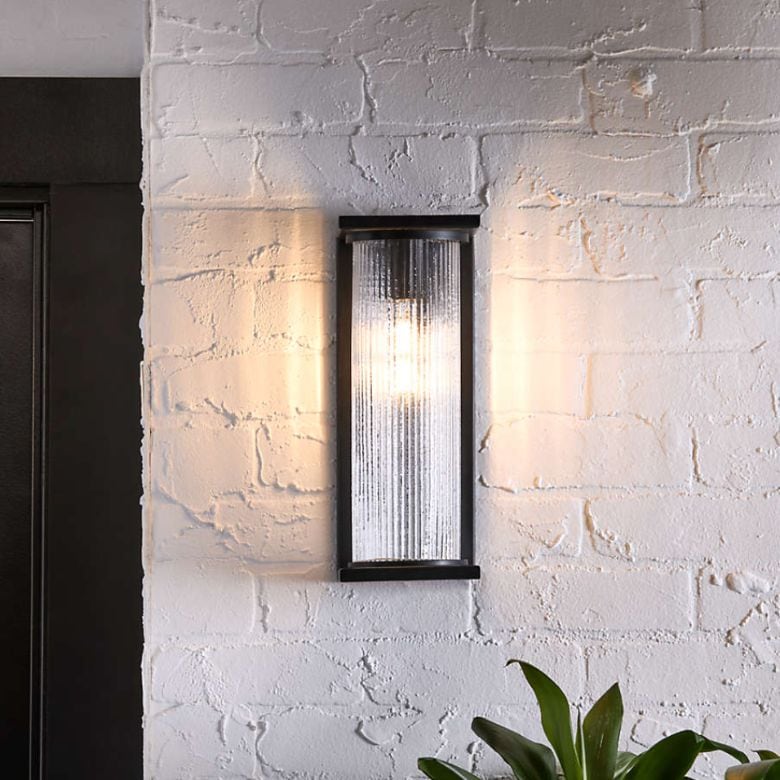 Soleil Black Indoor/Outdoor Wall Sconce Light