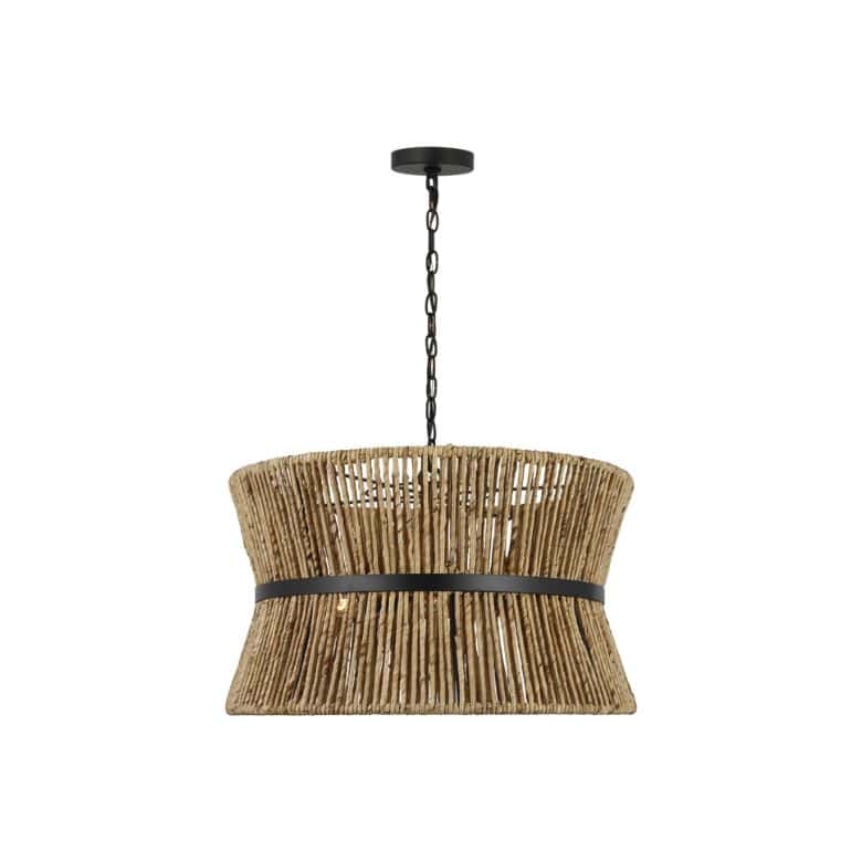 woven rattan hanging light shade