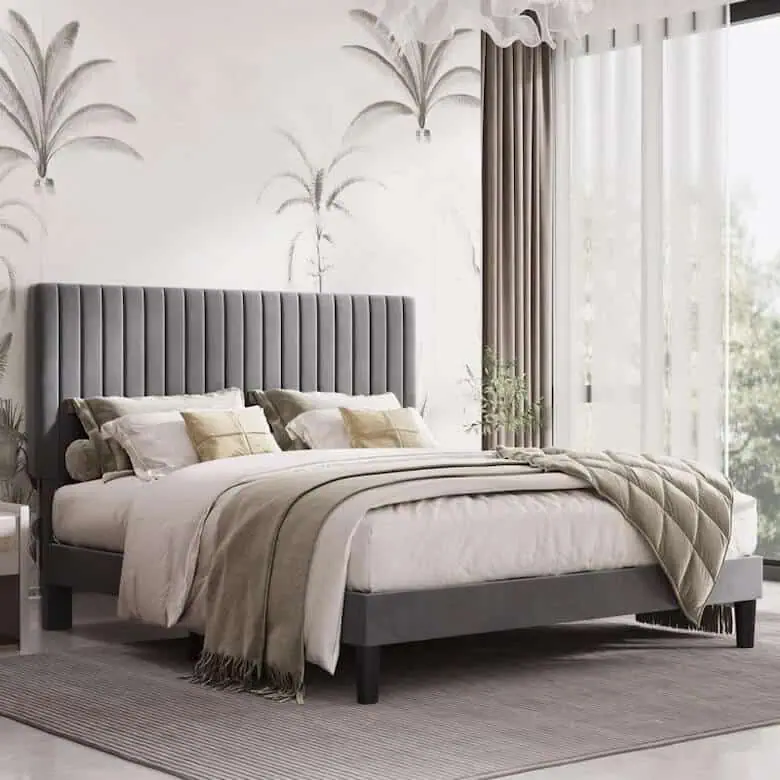 Willa Arlo Interiors Dunphy Upholstered Platform Bed with Adjustable Headboard