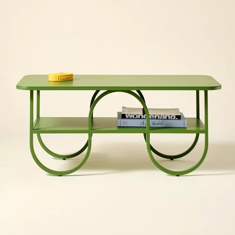 Green Squiggle Iron Coffee Table