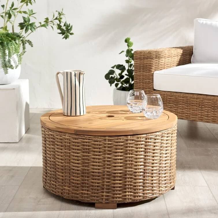 Joss & Main Maddie Acacia Outdoor Coffee Table