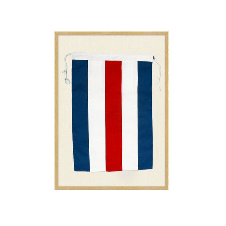 framed nautical C flag