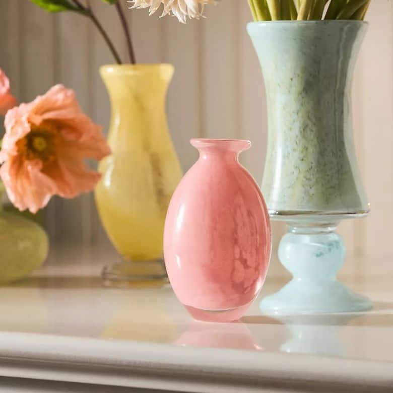 pink rounded bud vase