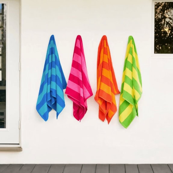 Mercer41 Bahama Two-Tone Soft Velour Beach Towel Set of 4