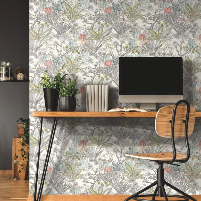multicolored sketch floral wallpaper