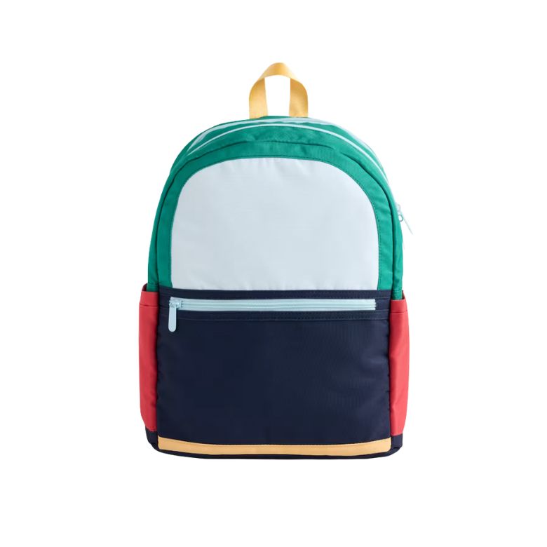 color blocked kids backpack