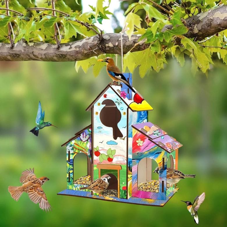 Build & Paint Your Own Wooden Hummingbird Feeder