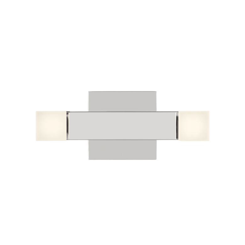 silver 2-light bathroom vanity fixture