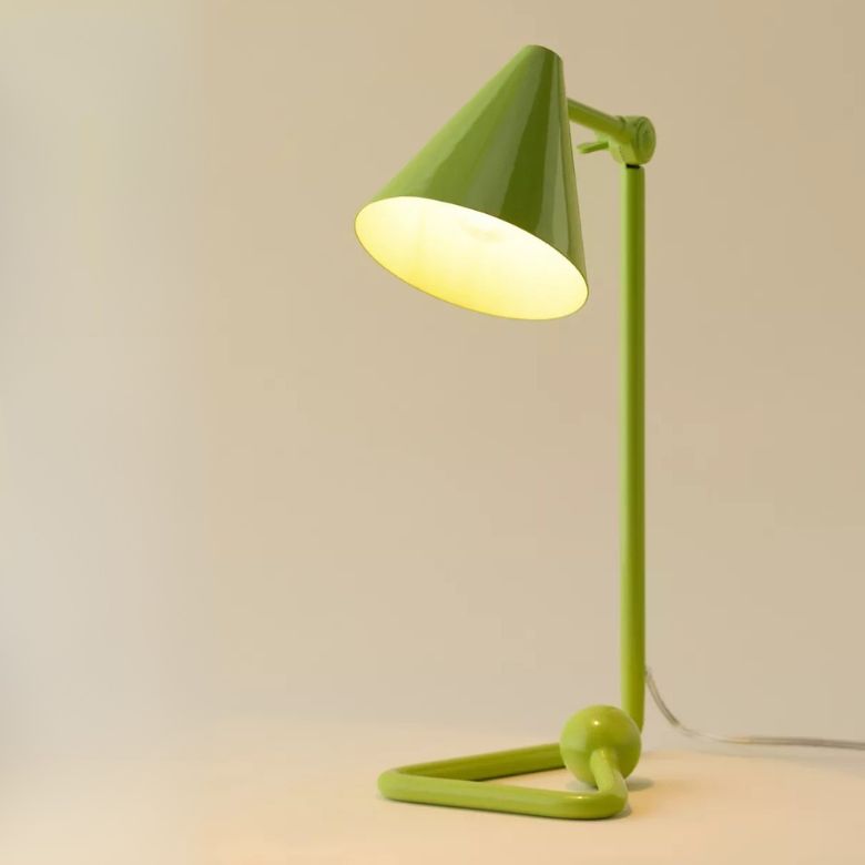 green desk lamp