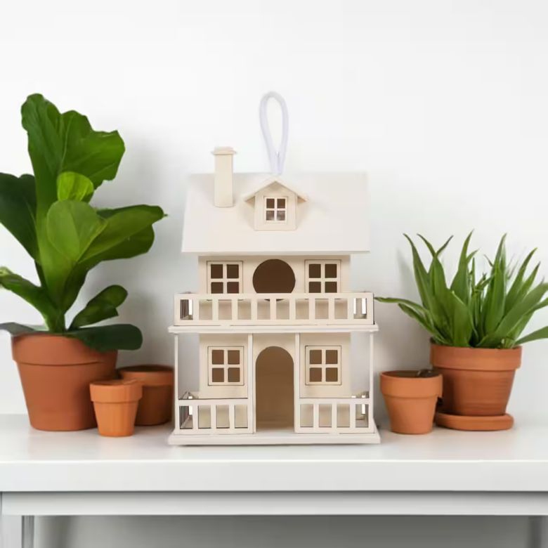 Wood 2-Story Birdhouse