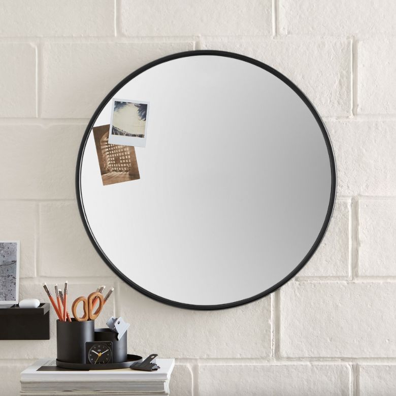 no-nail round wall mirror