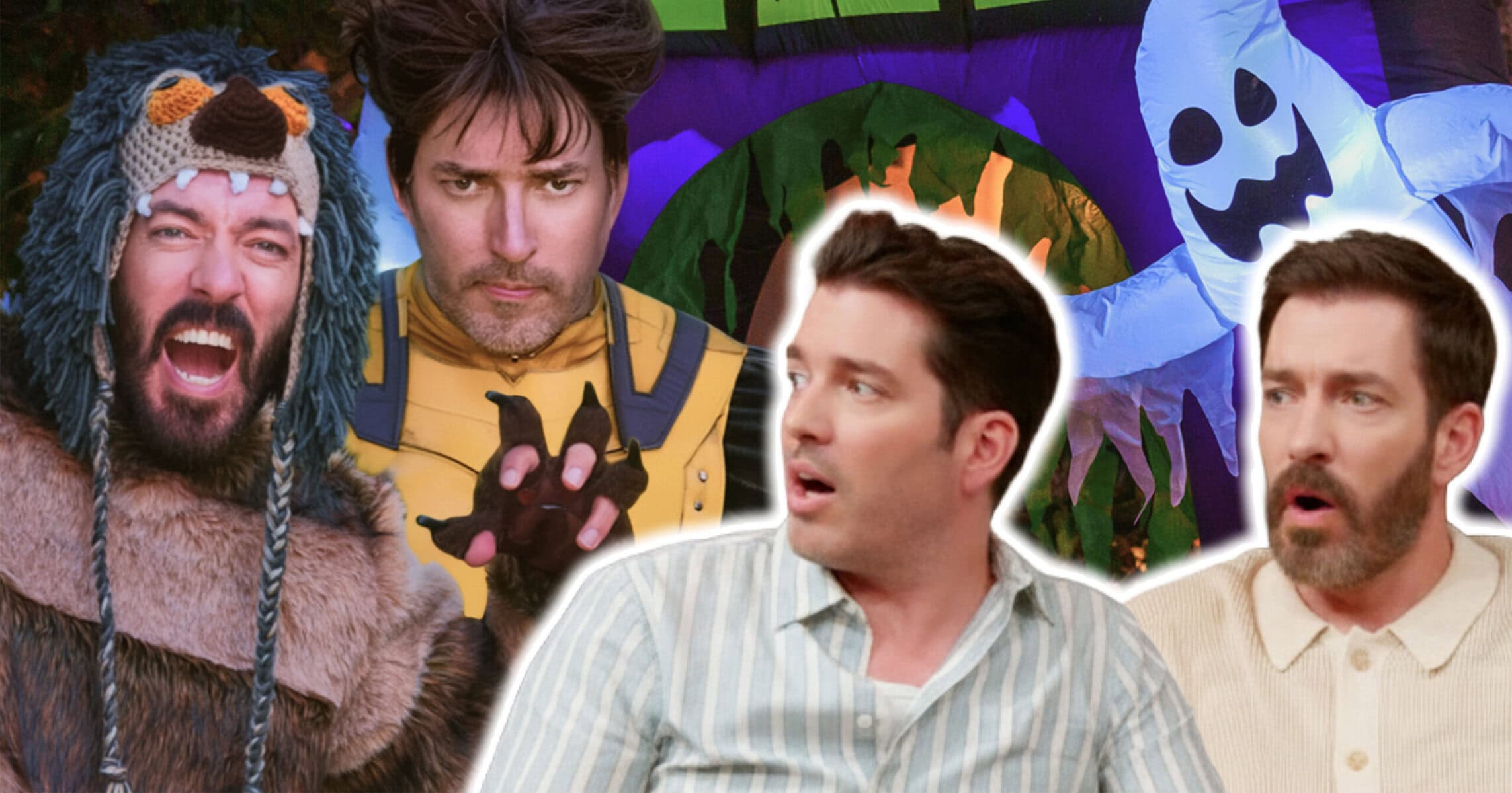 drew and jonathan scott react to their halloween costumes