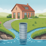 illustration coupe d’un puisard pvc enterré maison