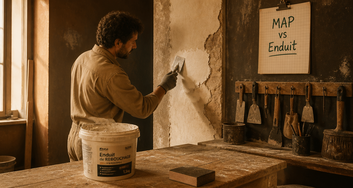 map enduit de rebouchage application artisan
