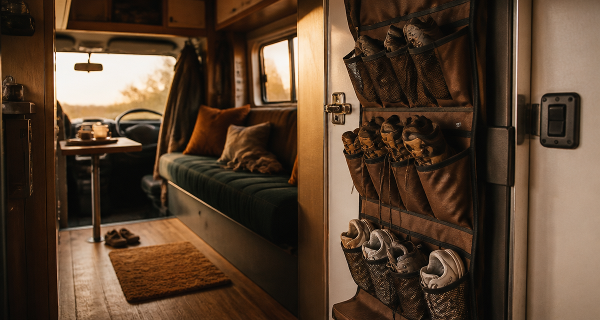 rangement chaussure camping car organiseur suspendu