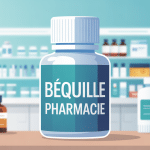 béquille pharmacie sur comptoir moderne