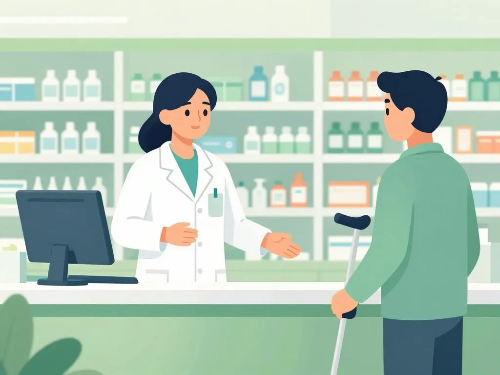 scène louer béquille pharmacie sans ordonnance