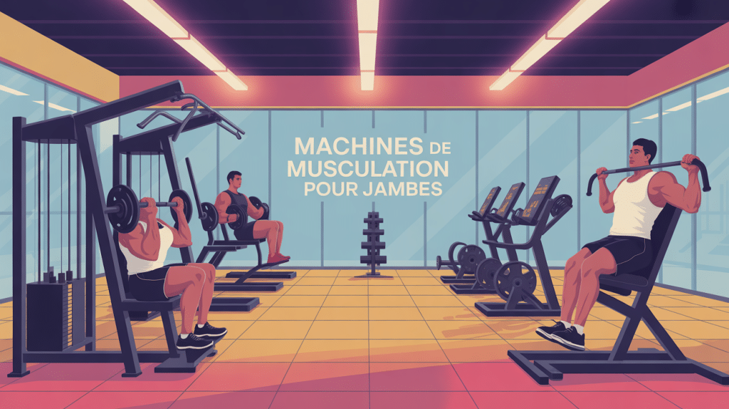 machine musculation pour jambes vue salle moderne