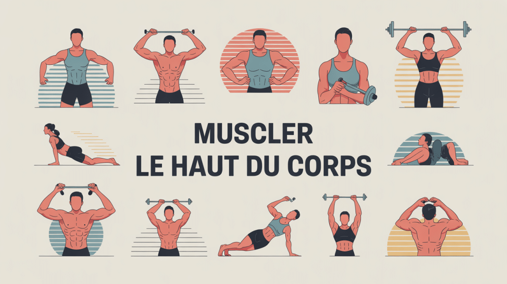 Illustration exercices muscle haut du corps