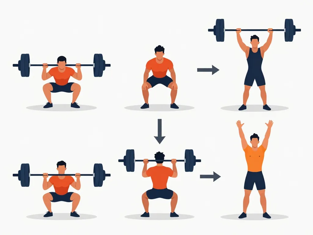 Diagramme phases clés power snatches technique sécurisée