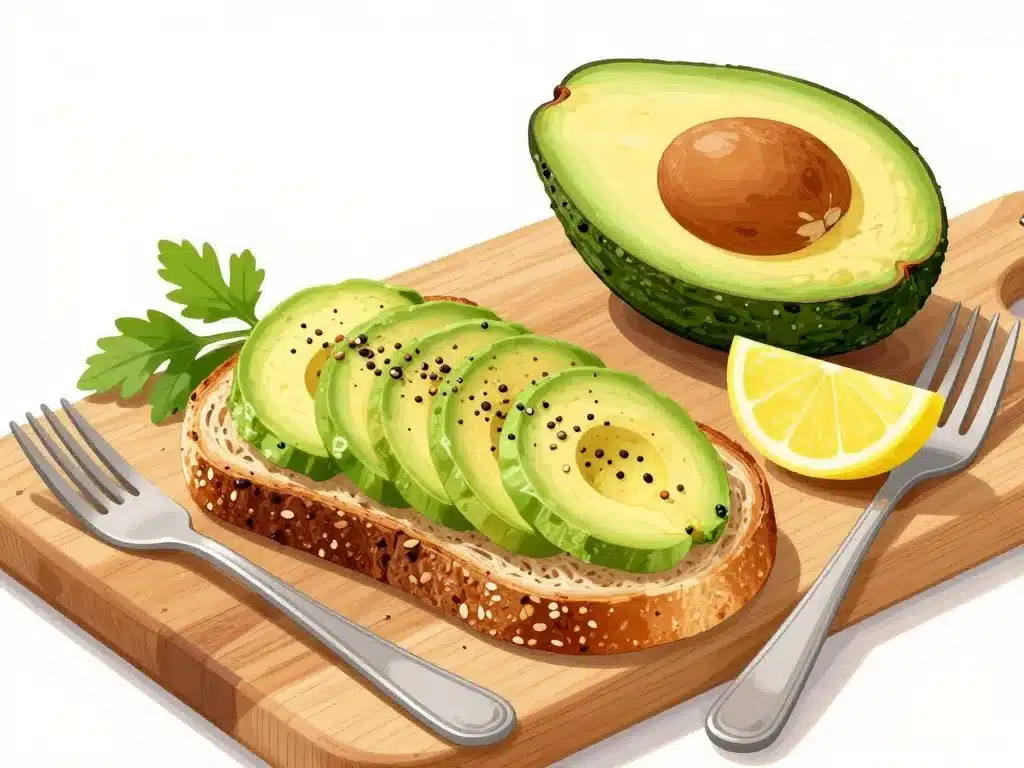 ingrédients essentiels tartine avocat healthy