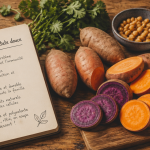 les 5 bienfaits de la patate douce sur une table