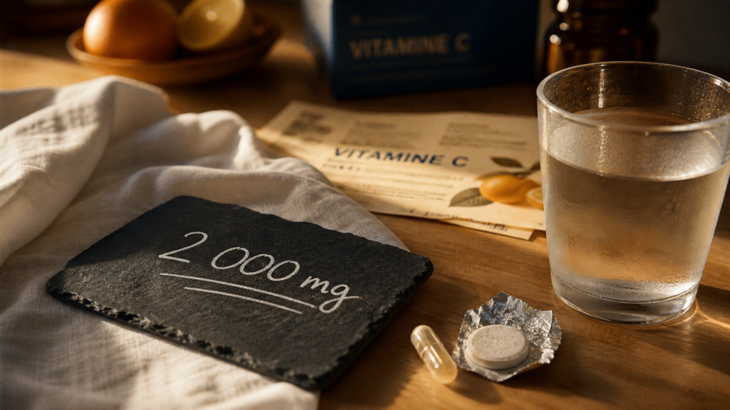 Vitamine C à 2 000 mg par jour : les effets secondaires à surveiller