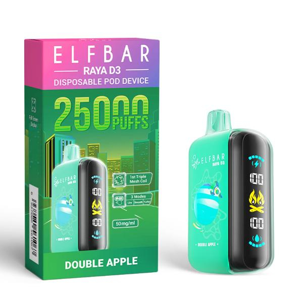 ELF BAR RAYA D3 25000 Double Apple – Bild 2