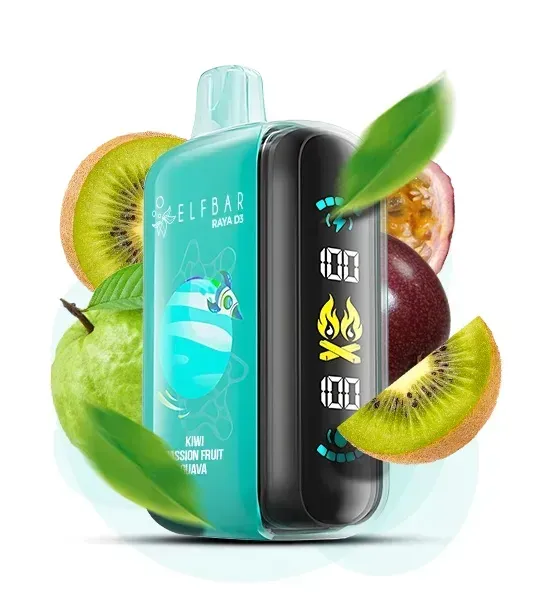 ELF BAR RAYA D3 25000 Kiwi Passion Fruit Guava