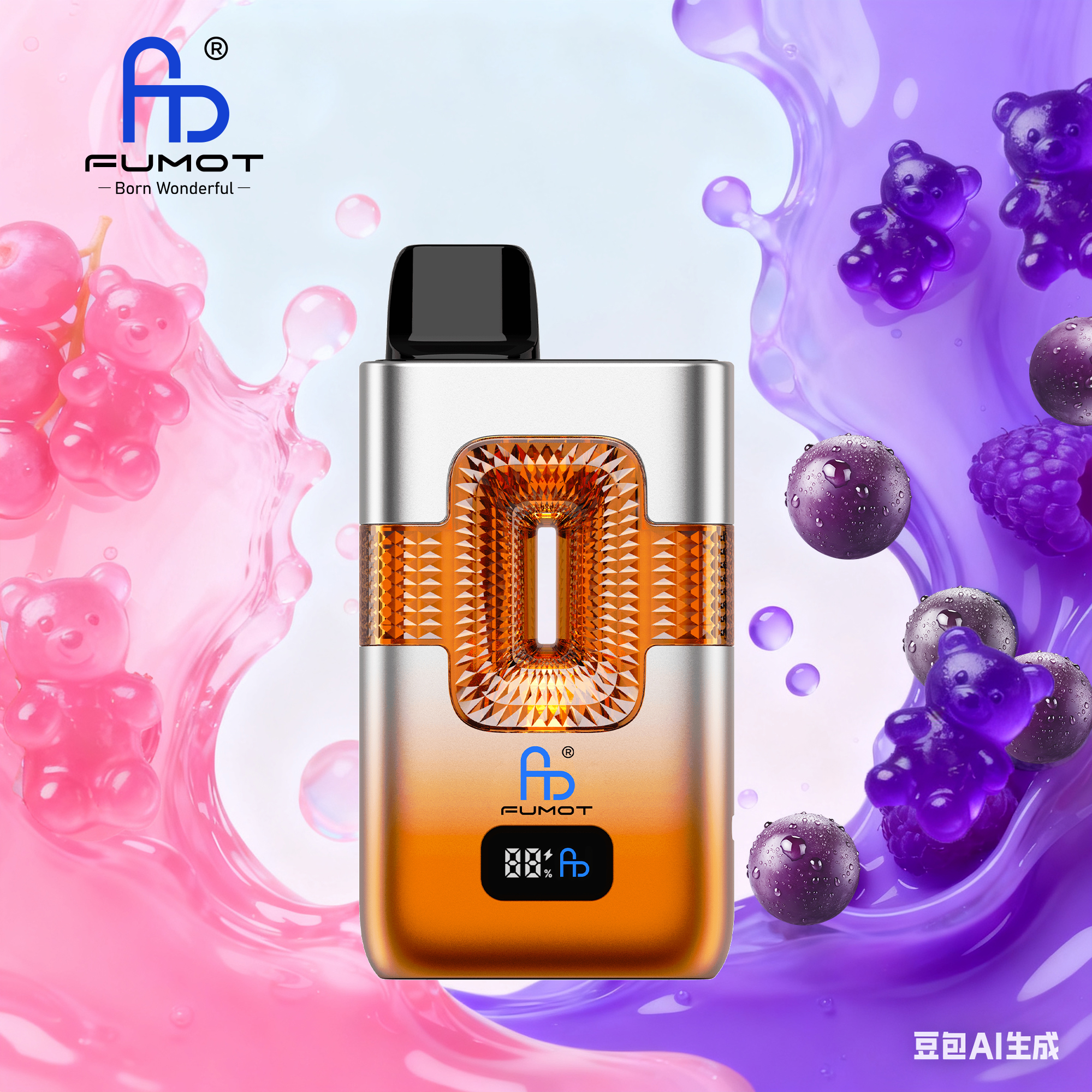 Fumot Eco 2in1 50K Grape Gummy Bear / Strawberry Gummy Bear