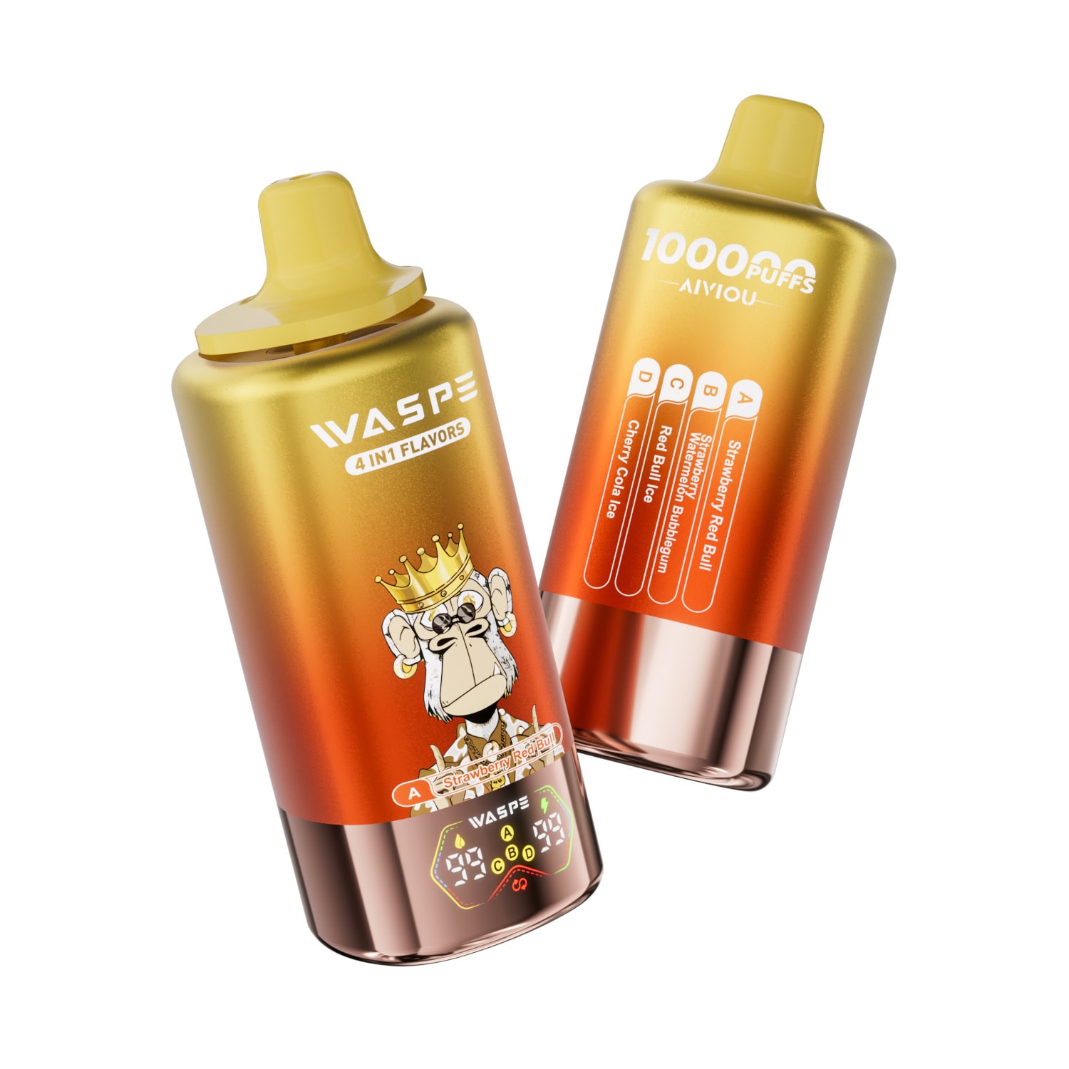 WASPE 4 in 1 100000 Strawberry Red Bull / Strawberry Watermelon Bubblegum / Red Bull Ice / Cherry Cola Ice