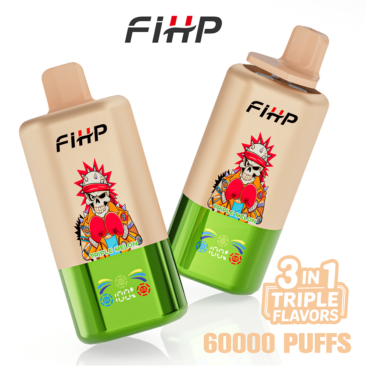 FIHP 60000 Strawberry Raspberry / Triple Melon / Sour Mango Pineapple