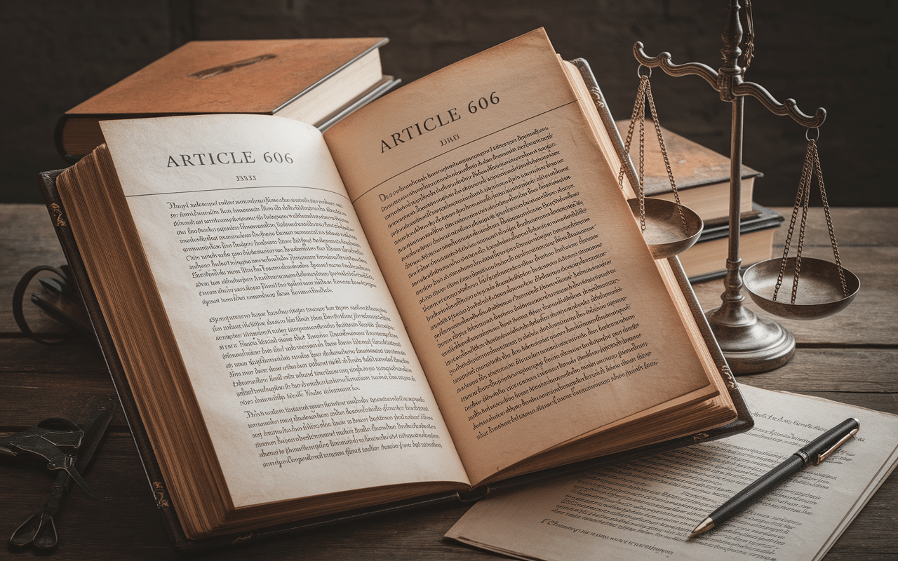 Manuscrit ancien de l'article 606 du Code Civil