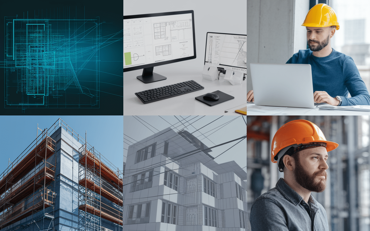 Étapes techniques du bureau d'étude structure sur chantier